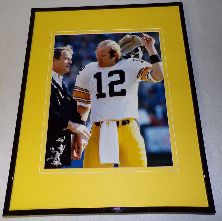 Terry Bradshaw & Chuck Noll Sidelines Framed 11x14 Photo Display Steelers