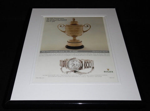 2002 Rolex Watches / PGA Championship Framed 11x14 ORIGINAL Advertisement