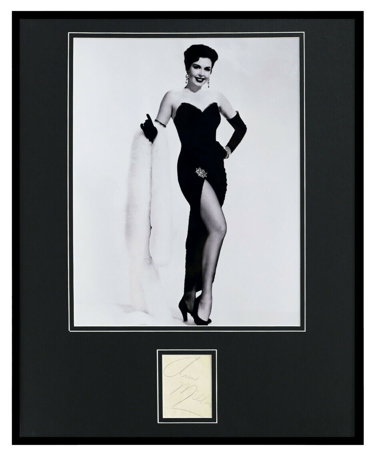 Ann Miller Signed Framed 16x20 Photo Display