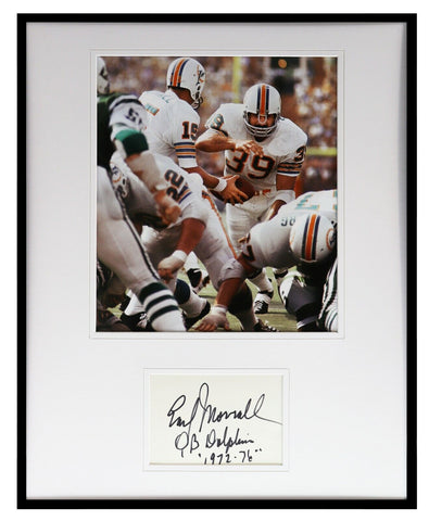 Earl Morrall Signed Framed 16x20 Photo Display Dolphins