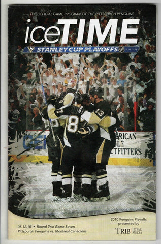 May 12 2010 Montreal @ Pittsburgh Penguins Program Round 2 Game 7 Crosby Malkin