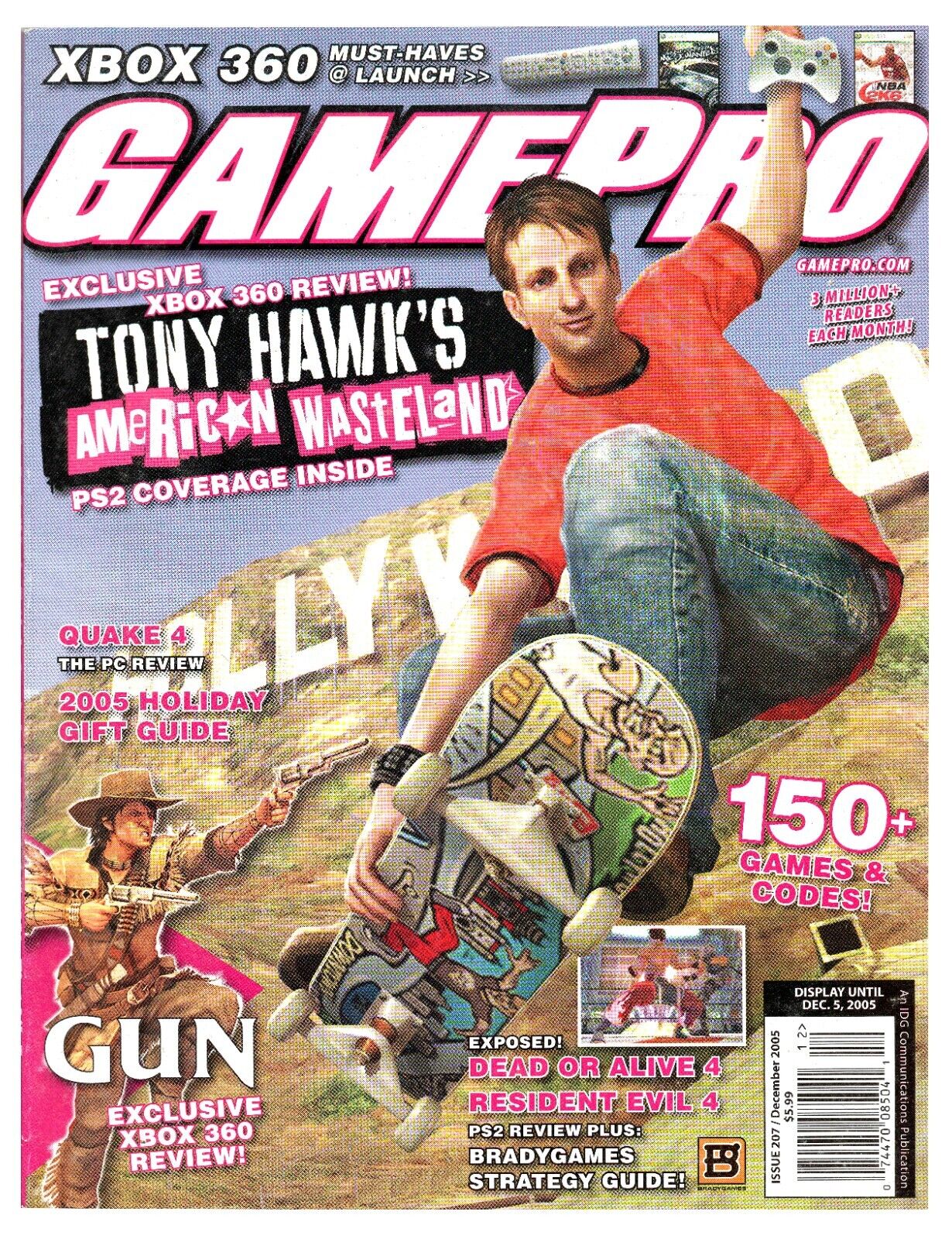 VINTAGE Dec 2005 GamePro Magazine #207 Tony Hawk American Wasteland