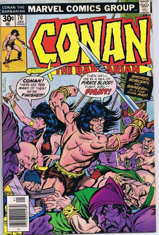 Conan the Barbarian #70 ORIGINAL Vintage 1977 Marvel Comics 