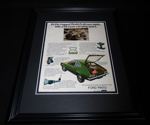 1972 Ford Pinto Framed 11x14 ORIGINAL Vintage Advertisement