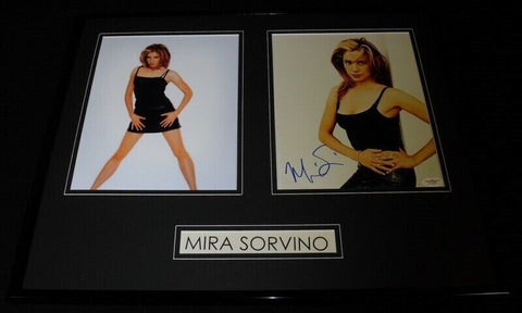 Mira Sorvino Signed Framed 16x20 Photo Display JSA Romy & Michele's Reunion