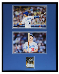 Joc Pederson Signed Framed 16x20 Photo Display TOPPS Dodgers