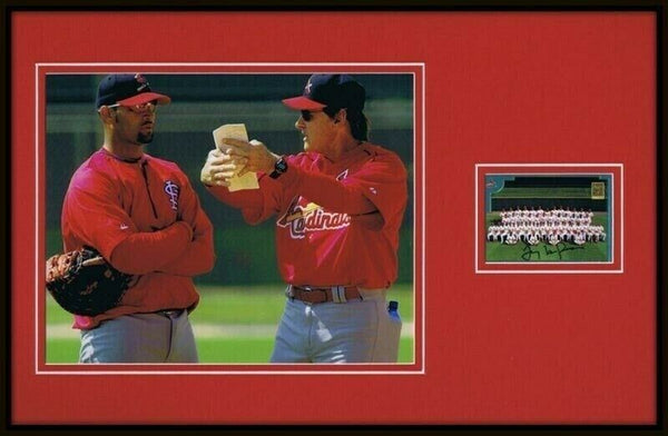 Tony LaRussa Signed Framed 11x17 Photo Display Cardinals A's HOF