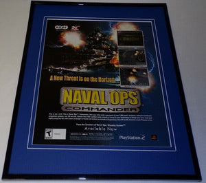 Naval Ops Commander 2004 Xbox PS2 Framed 11x14 ORIGINAL Advertisement