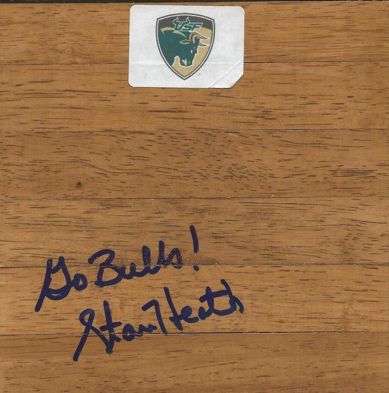 Coach Stan Heath Signed 6x6 Floorboard South Florida Go Bulls Inscription