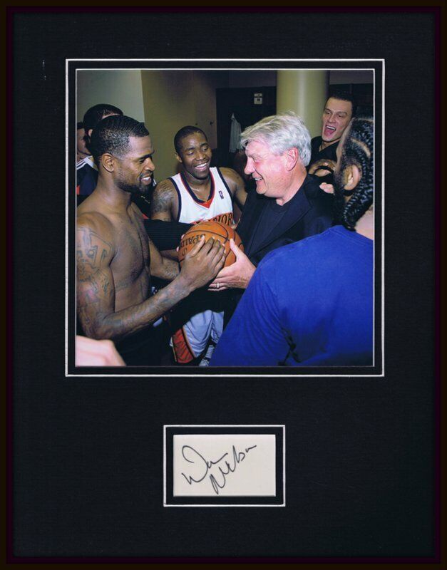 Don Nelson Signed Framed 11x14 Photo Display Warriors Mavericks