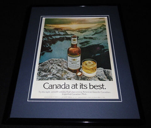 1975 Canadian Mist Imported Whisky Framed 11x14 ORIGINAL Advertisement