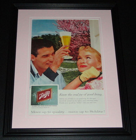 1959 Schlitz Good Living 11x14 Framed ORIGINAL Vintage Advertisement Poster D