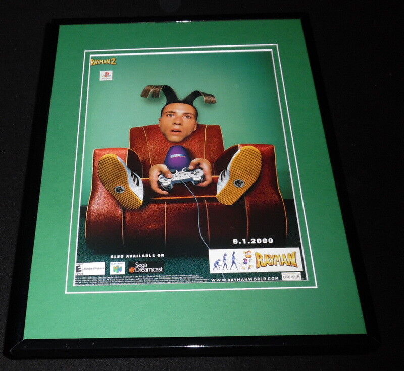 Rayman 2 2000 Dreamcast N64 11x14 Framed ORIGINAL Advertisement 