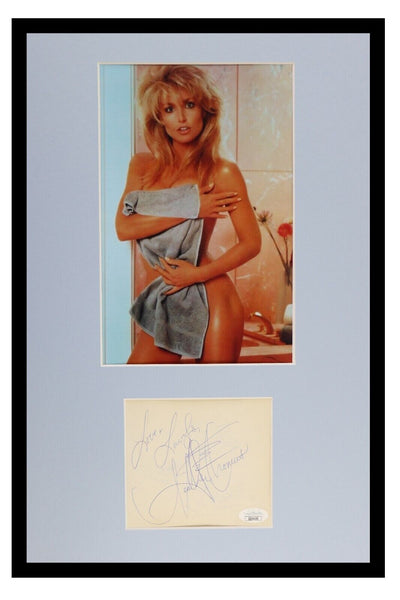 Heather Thomas Signed Framed 12x18 Photo Display JSA Fall Guy