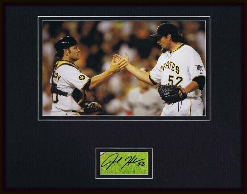 Joel Hanrahan Signed Framed 11x14 Photo Display Pirates