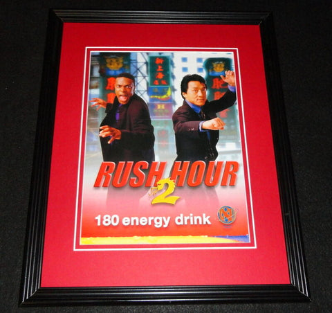 2001 Rush Hour 2 180 Energy Drink Framed 11x14 ORIGINAL Vintage Advertisement