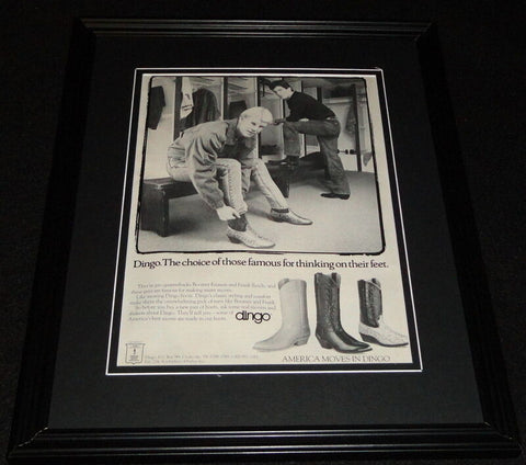 1989 Boomer Esiason Frank Reich Dingo Boots Framed 11x14 ORIGINAL Advertisement