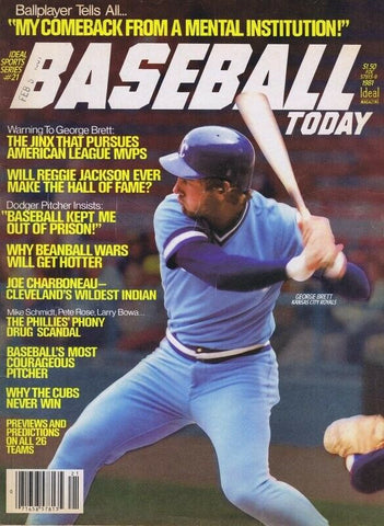 ORIGINAL Vintage 1981 Ideal Baseball Today Magazine George Brett Royals