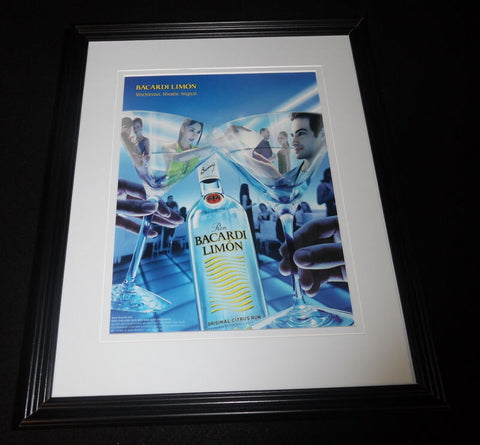 2001 Bacardi Limon Rum Framed 11x14 ORIGINAL Vintage Advertisement B