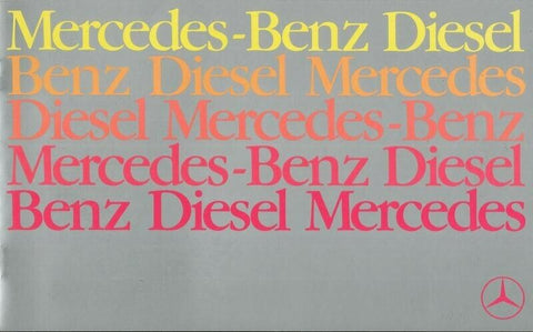 ORIGINAL Vintage 1979 Mercedes Benz Diesel Sales Brochure Book