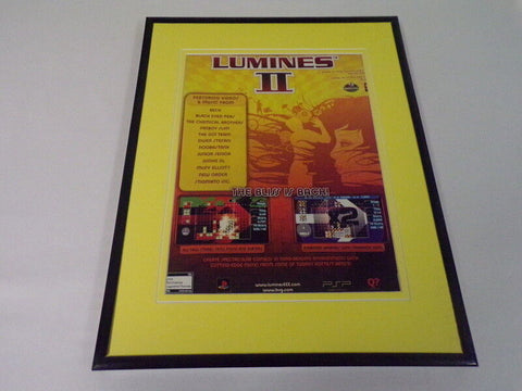 Lumines II 2007 PSP Framed 11x14 ORIGINAL Vintage Advertisement