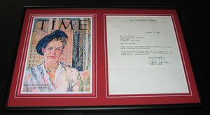 Sylvia Porter Signed Framed 1980 Letter & Photo Display Field Newspaper Synd.