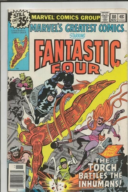 Marvel's Greatest Comics #80 VINTAGE 1978 Reprints Fantastic Four 99