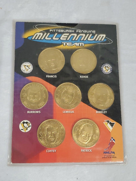 VINTAGE Pittsburgh Penguins Millennium Team Coin Set Mario Lemieux Jagr