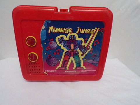 ORIGINAL Vintage 1986 Munchie Tunes Lunch Box w/ AM Radio & Headphones