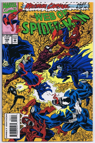 Web of Spider-Man #102 ORIGINAL Vintage 1993 Marvel Comics Maximum Carnage