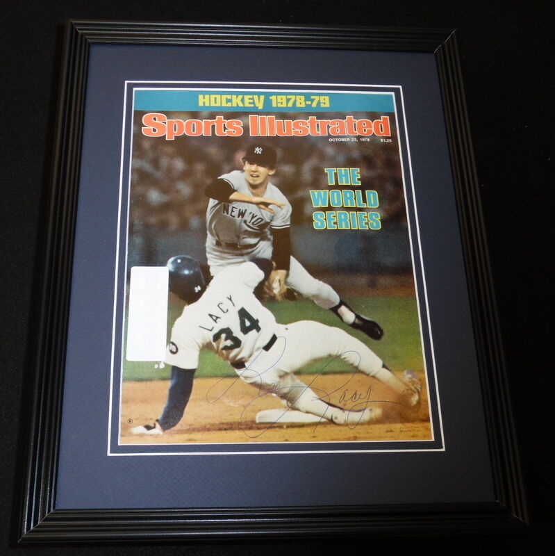 Lee Lacy Signed Framed 1978 Sports Illustrated Magazine Cover Display Dodgers