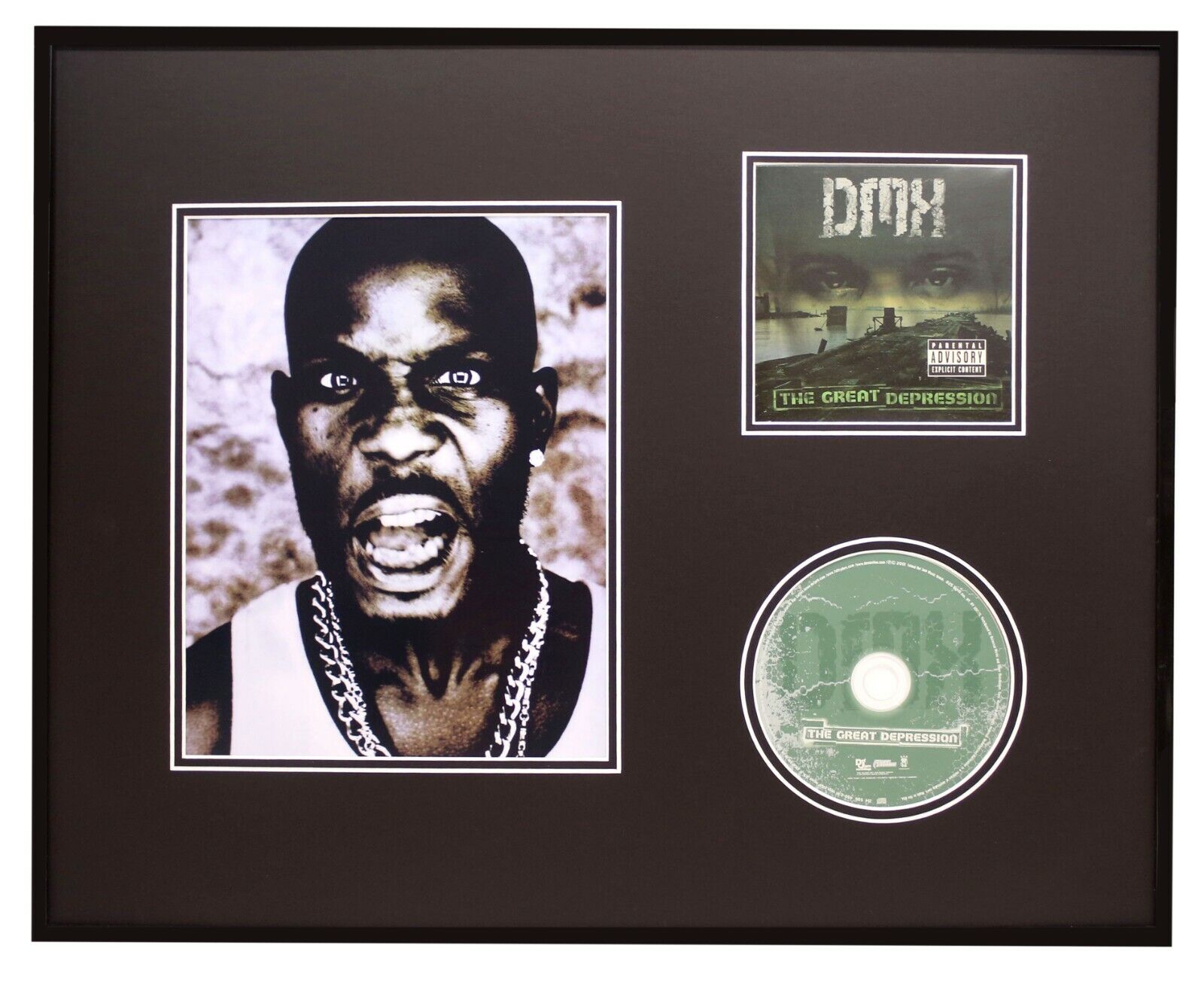 DMX Framed 16x20 Great Depression CD & Photo Display 