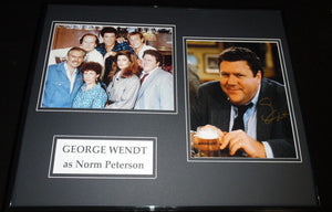 George Wendt Signed Framed 16x20 Photo Set AW Cheers Norm Peterson