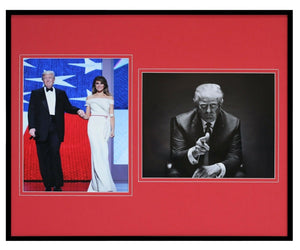 Donald and Melania Trump Framed 16x20 Photo Display 