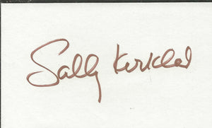 Sally Kirkland Signed 3x5 Index Card