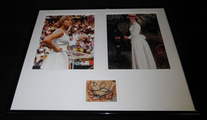 Chris Evert Signed Framed 16x20 Photo Set