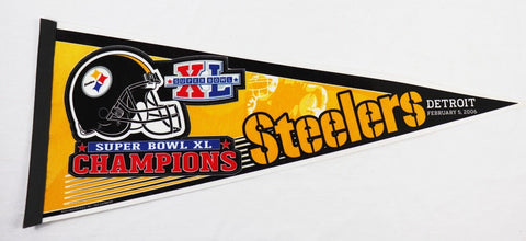 2006 Super Bowl XL Pittsburgh Steelers Champions 12x30" Felt Pennant