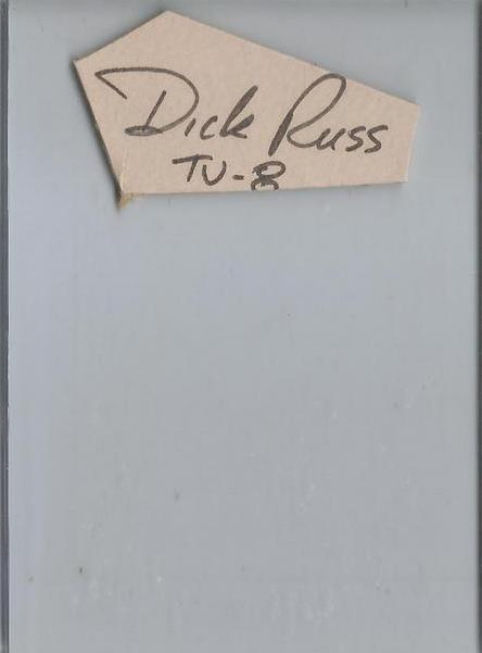 Dick Russ Signed Vintage Program Page Fox TV8 Cleveland