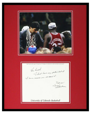 Dereck Whittenburg Signed Framed 16x20 Handwritten Letter & Photo Display NC St