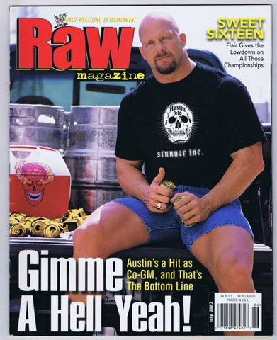 ORIGINAL Vintage July 2003 RAW Magazine Stone Cold Steve Austin