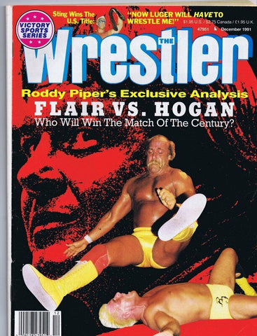 ORIGINAL Vintage December 1991 The Wrestler Magazine Hulk Hogan Ric Flair