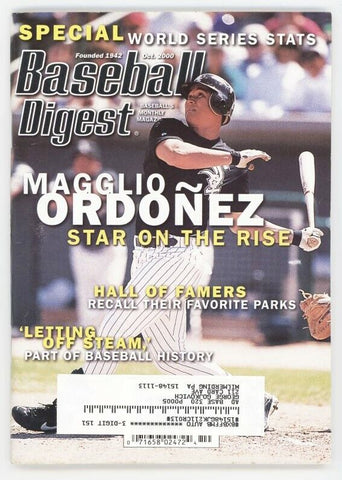 VINTAGE Oct 2000 Baseball Digest Magazine Magglio Ordonez White Sox