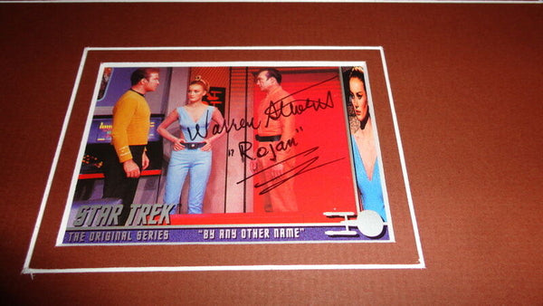 Warren Stevens Signed Framed 11x14 Photo Display Star Trek 