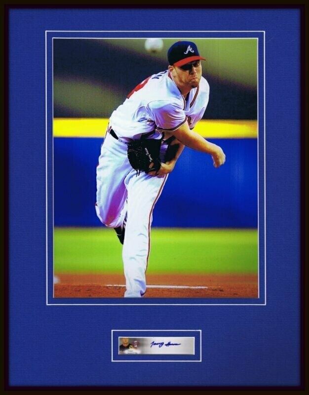 Tommy Hanson Signed Framed 11x14 Photo Display Braves