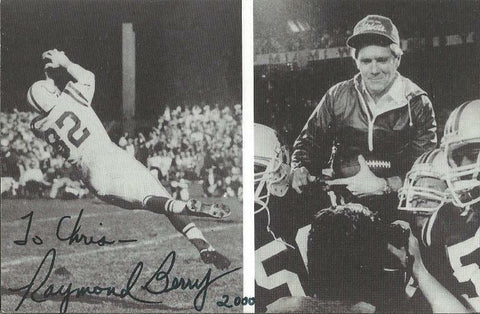 Raymond Berry 2000 Signed 3.5x5.5 Postcard Colts Patriots