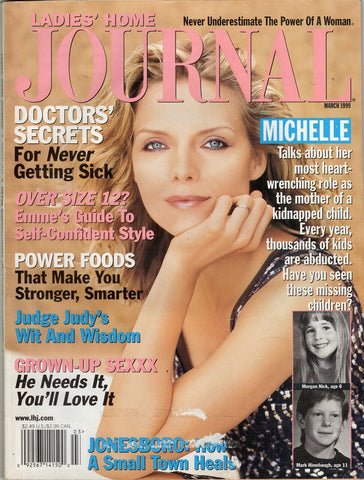 VINTAGE March 1999 Ladies Home Journal Magazine Michelle Pfeiffer