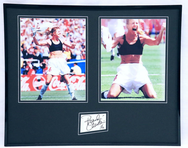 Brandi Chastain Signed Framed 16x20 Photo Set 1999 World Cup Goal USA Soccer