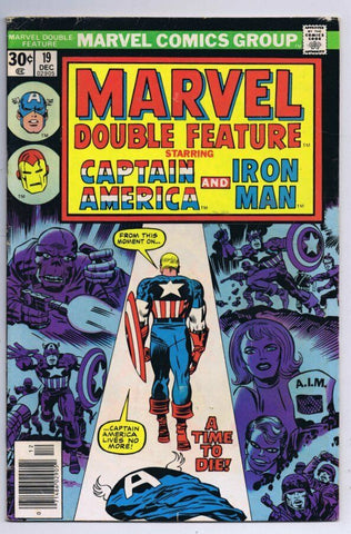 Marvel Double Feature #19 ORIGINAL Vintage 1976 Marvel Comics Captain America