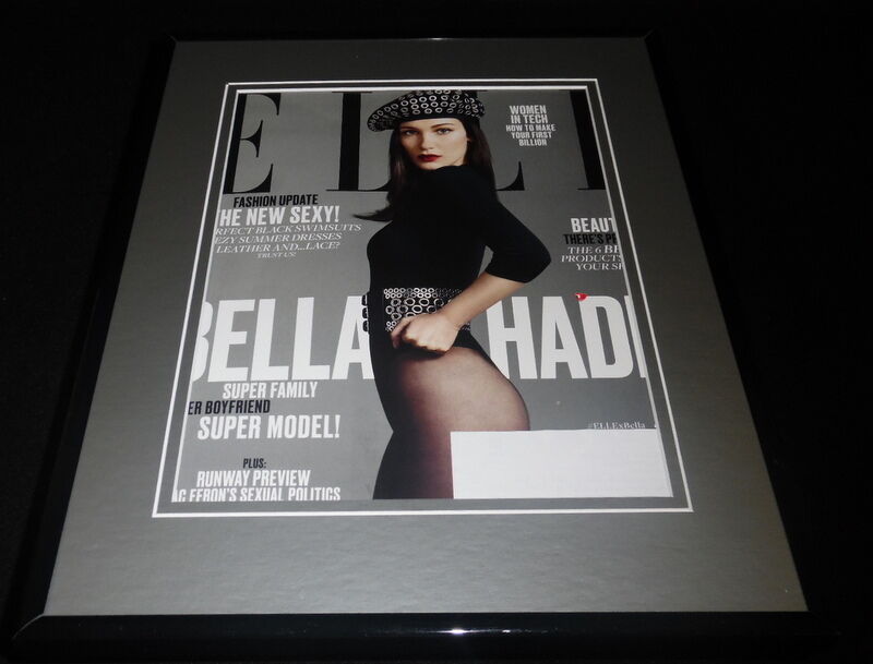 Bella Hadid Framed 11x14 ORIGINAL 2016 Elle Magazine Cover