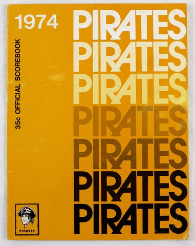 VINTAGE 1974 San Diego Pirates @ Pittsburgh Pirates Scorebook Unscored